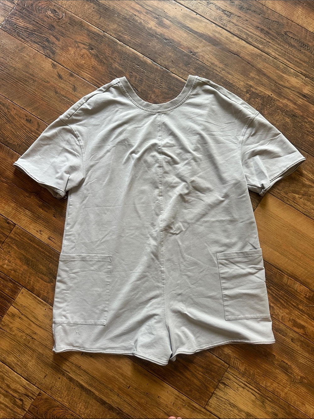 Women’s  Short Sleeve Romper in Light Gray